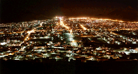 Bijar at night